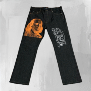 Black Denim/Orange SDL Jeans 2