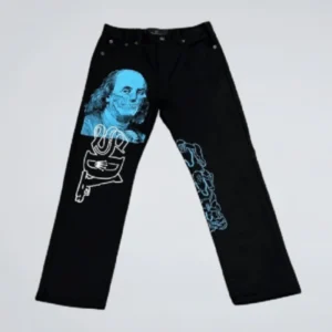 Black/Blue Skeleton SDL Jeans