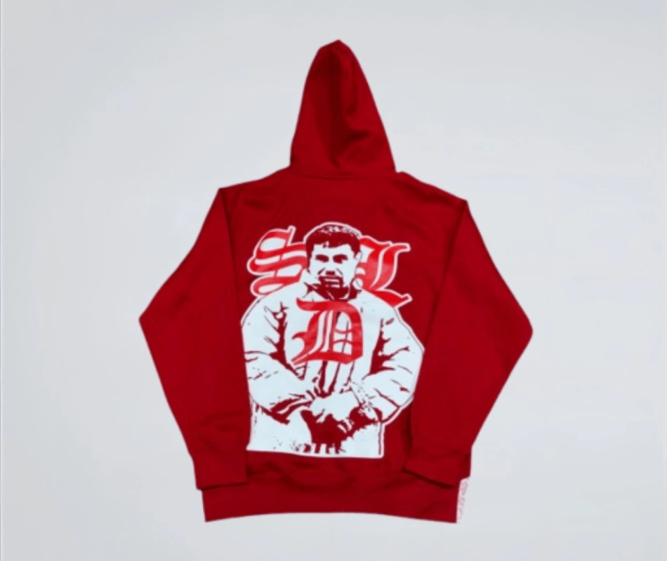Red-Sdl-Hoodie-Back-in Red Sdl Hoodie Back in