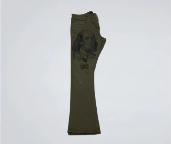 Sdl Olive Flare Jeans Side Pose